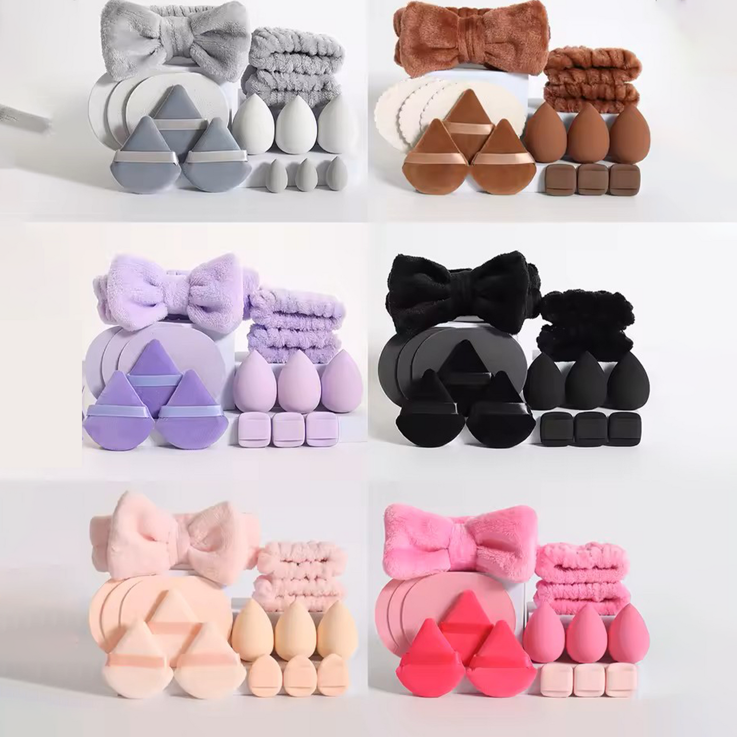 Glow Cosmo 15PCS Makeup Sponge & Accessories Set