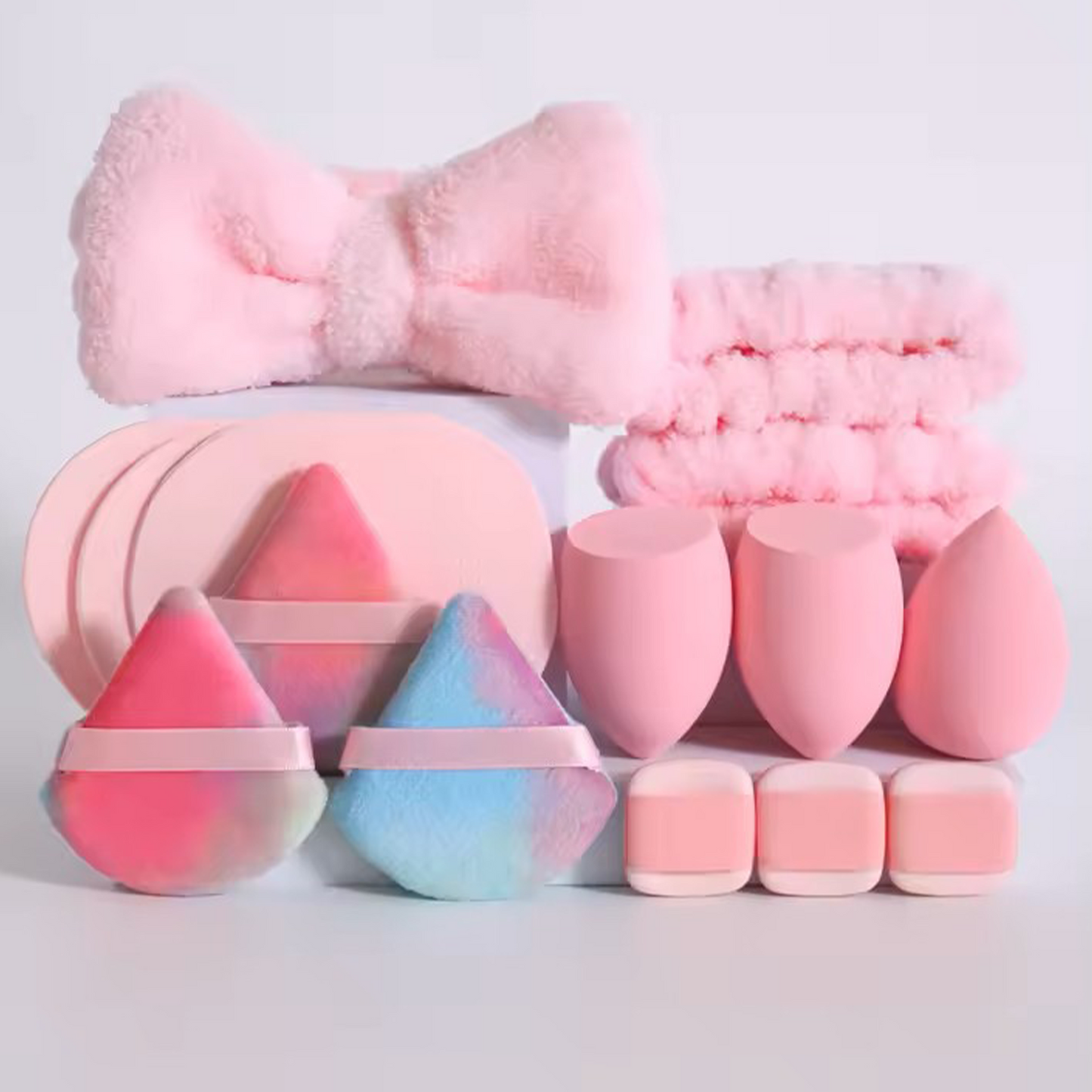 Glow Cosmo 15PCS Makeup Sponge & Accessories Set