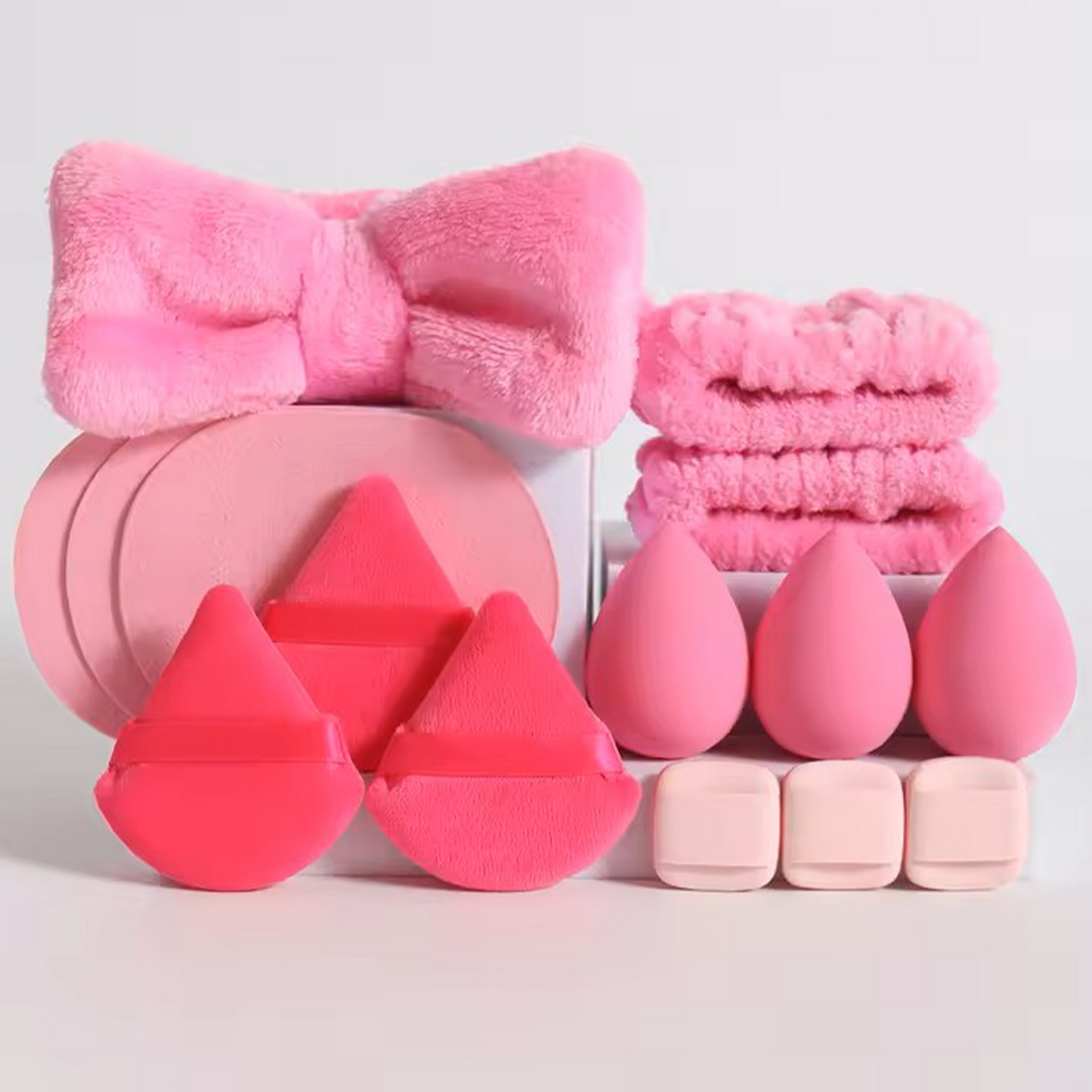 Glow Cosmo 15PCS Makeup Sponge & Accessories Set