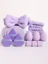 Glow Cosmo 15PCS Makeup Sponge & Accessories Set