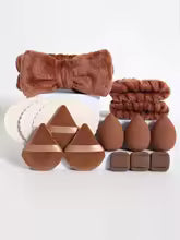 Glow Cosmo 15PCS Makeup Sponge & Accessories Set