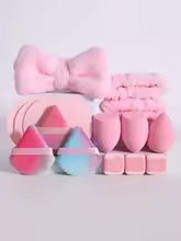 Glow Cosmo 15PCS Makeup Sponge & Accessories Set